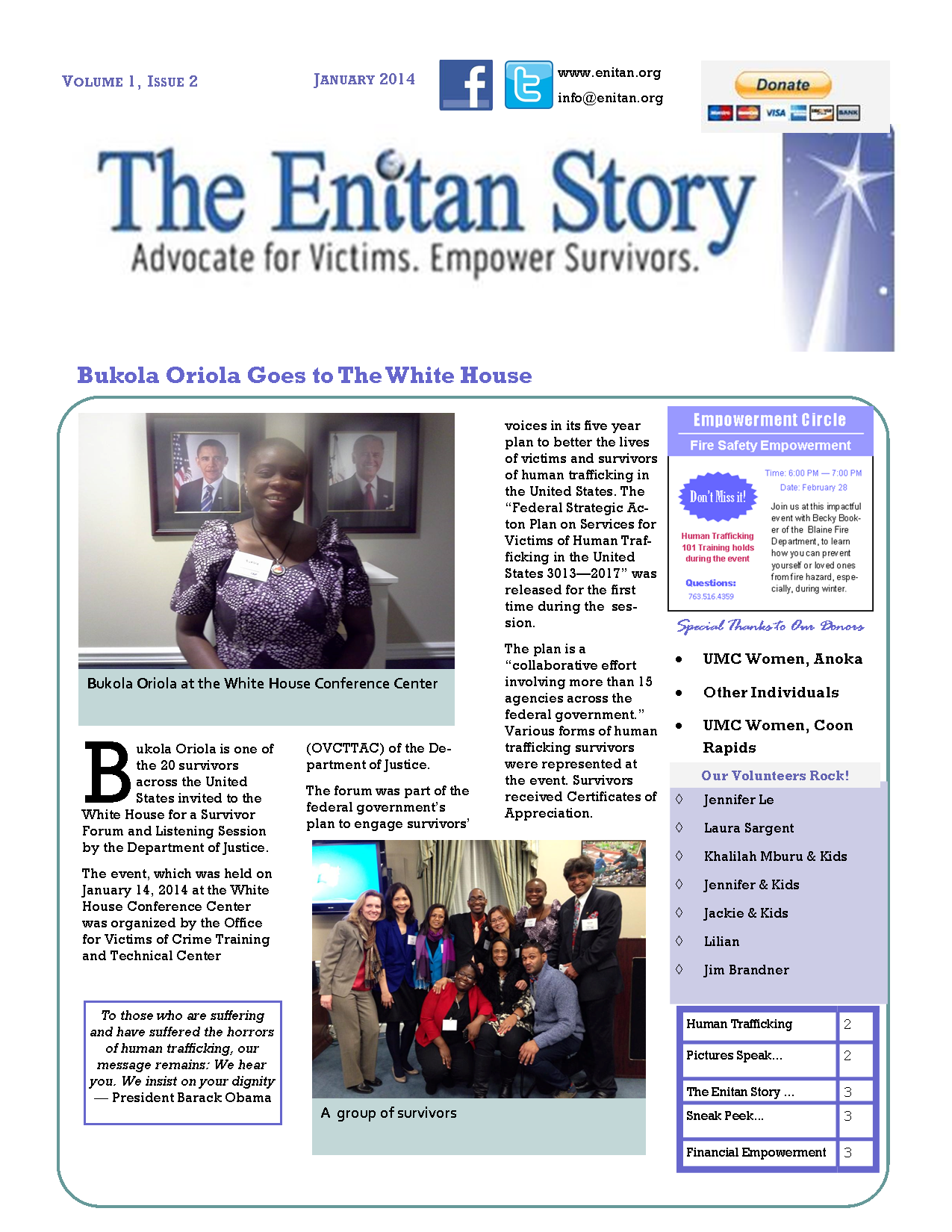 January Newsletter page 1